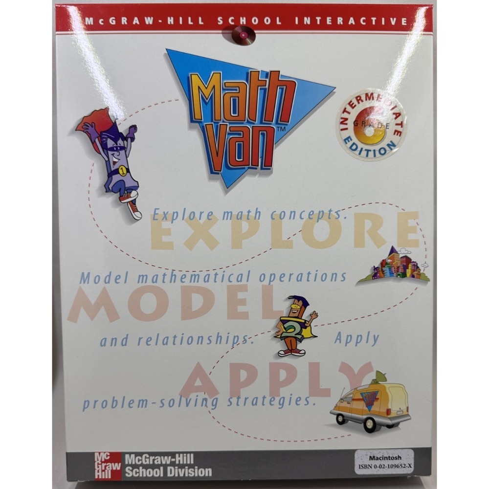 Math Van Intermediate Edition‎ CD-ROM McGraw-Hill Vintage Educational Software